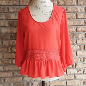 Umgee Boho Style Long Sleeve Top Size Medium.